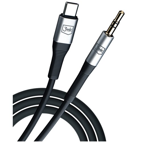 Kabel USB-C - Jack 3.5 mm 3MK Aux Cable 1 m Czarny