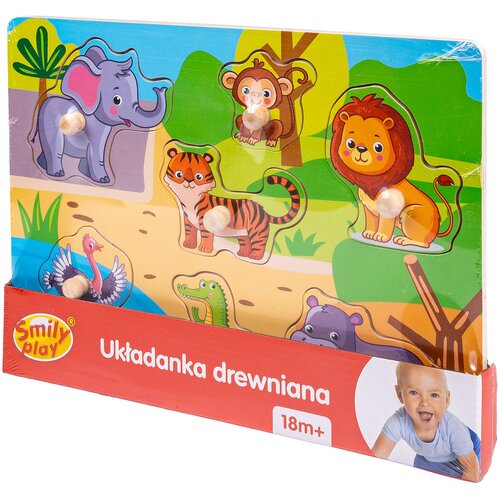 Układanka SMILY PLAY Zoo SPW83613 (7 elementów)