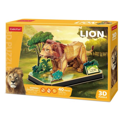 Puzzle 3D CUBIC FUN Lew 306-P856H (40 elementów)
