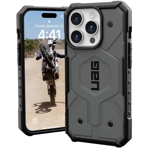 Etui UAG Pathfinder MagSafe do Apple iPhone 15 Pro Srebrny