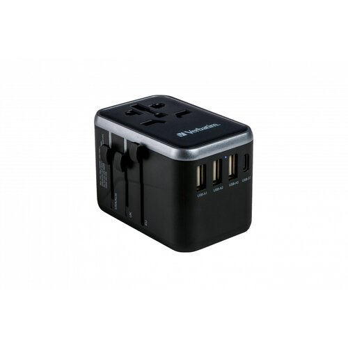 Adapter podróżny VERBATIM UTA-04 3 x USB 2 x USB-C (Globalny)