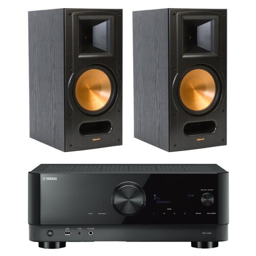 Amplituner Kina Domowego Yamaha MusicCast RX-V4A Czarny + Kolumny głośnikowe KLIPSCH RB-81 II Czarny (2 szt.)