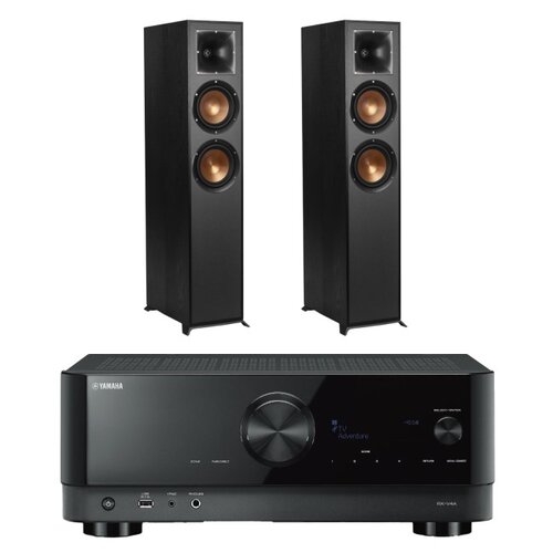 Amplituner Kina Domowego Yamaha MusicCast RX-V4A Czarny + Kolumny głośnikowe KLIPSCH R-620F Czarny (2 szt.)