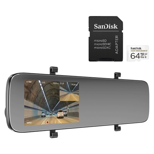Wideorejestrator NAVITEL MR450 GPS + Karta pamięci SANDISK microSDXC 64GB