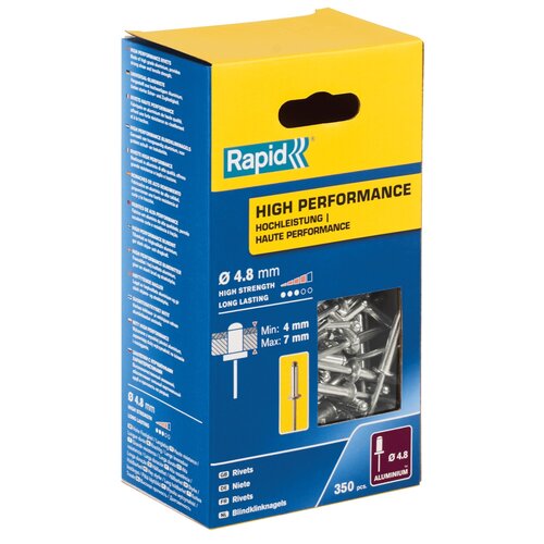 Nity aluminiowe RAPID 5001435 4.8 x 10 mm (350 sztuk)