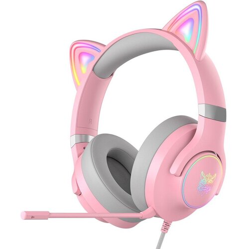 Słuchawki ONIKUMA X30 Kocie Uszy RGB Różowy