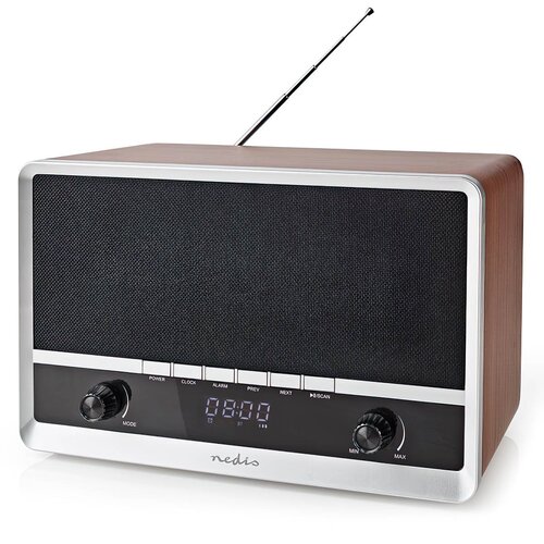 Radio NEDIS RDFM5200BN Czarno-brązowy