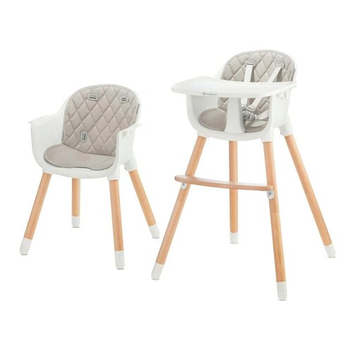 Krzesełko do karmienia KINDERKRAFT Sienna Szary 2 w 1