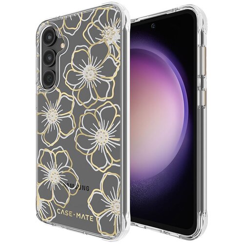Etui CASE-MATE Floral Gems do Samsung Galaxy S23 FE 5G Złoty