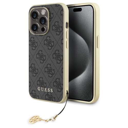 Etui GUESS 4G Charms Collection do Apple iPhone 15 Pro Szary