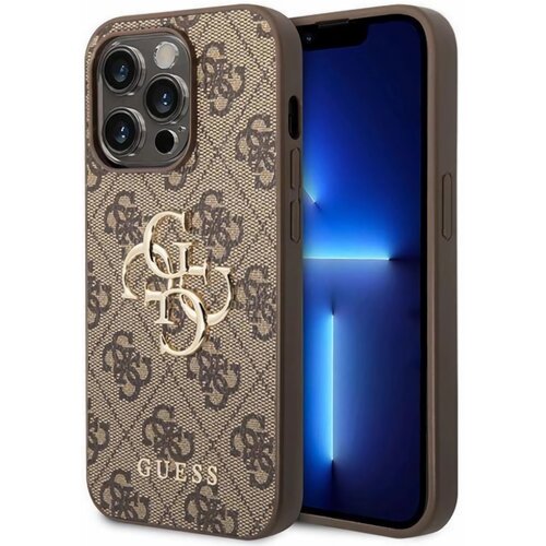 Etui GUESS 4G Big Metal Logo do Apple iPhone 15 Pro Brązowy