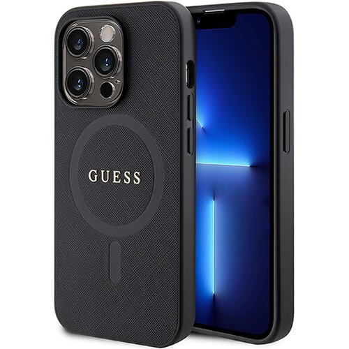 Etui GUESS HardCase Saffiano MagSafe do Apple iPhone 15 Pro Czarny