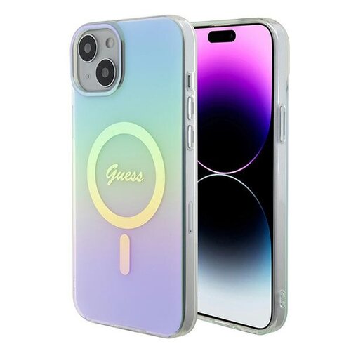 Etui GUESS Hardcase IML Iridescent do Apple iPhone 15 Plus Wielokolorowy