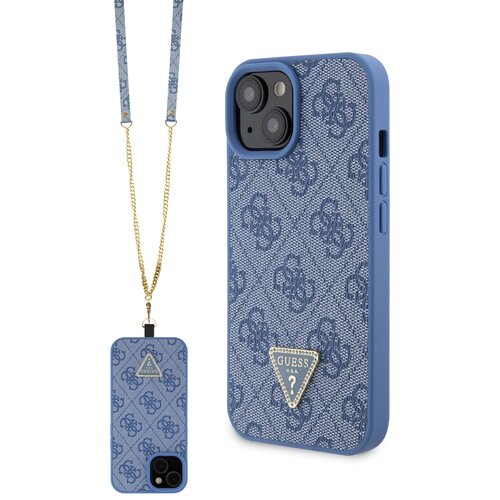 Etui GUESS Crossbody 4G Metal Logo do Apple iPhone 15 Niebieski