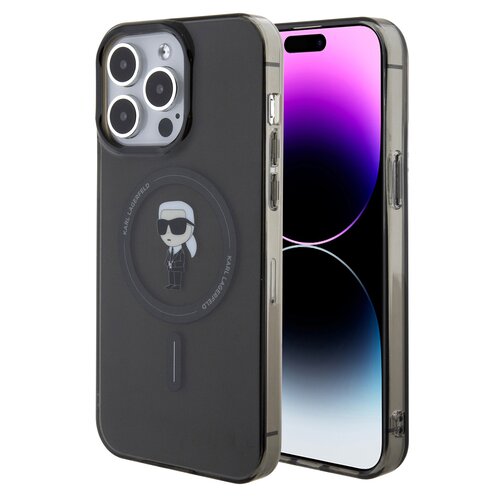 Etui KARL LAGERFELD IML Ikonik MagSafe do Apple iPhone 15 Pro Max Czarny