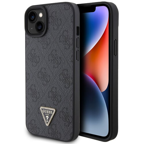 Etui GUESS 4G Leather 4G Diamond Triangle do Apple iPhone 15 Czarny