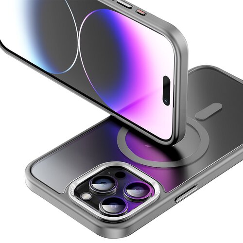 Etui ROCK Metal Lens MagSafe do Apple iPhone 15 Pro Max Czarny