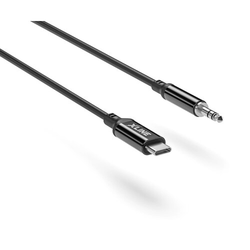 Kabel USB-C - Jack 3.5mm XLINE 1.5m Czarny