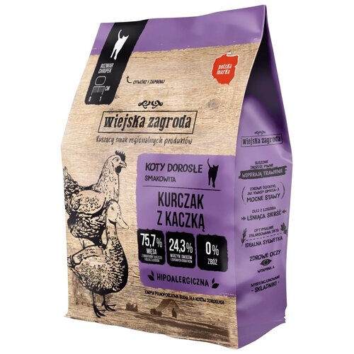 Karma dla kota WIEJSKA ZAGRODA Kurczak z kaczką 400 g