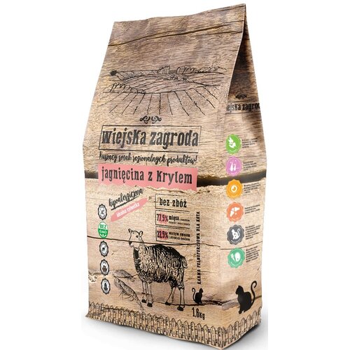 Karma dla kota WIEJSKA ZAGRODA Jagnięcina z krylem 1.6 kg