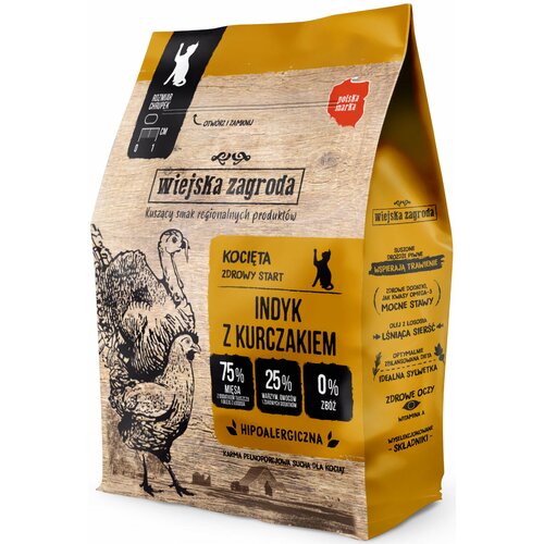 Karma dla kota WIEJSKA ZAGRODA Indyk z kurczakiem 5 kg