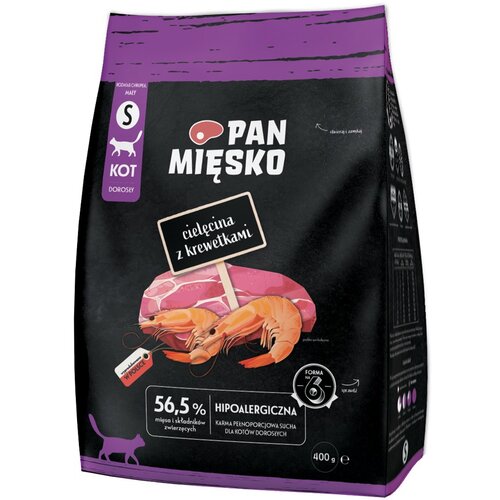 Karma dla kota PAN MIĘSKO Cielęcina z krewetkami 400 g