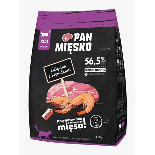 Karma dla kota PAN MIĘSKO Cielęcina z krewetkami 400 g
