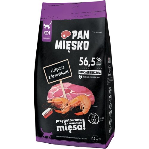 Karma dla kota PAN MIĘSKO Cielęcina z krewetkami 1.6 kg