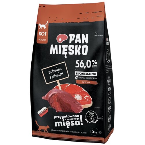 Karma dla kota PAN MIĘSKO Wołowina z jeleniem 5 kg