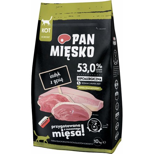 Karma dla kota PAN MIĘSKO Indyk z gęsią S 10 kg