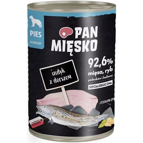 Karma dla psa PAN MIĘSKO Indyk z dorszem 400 g