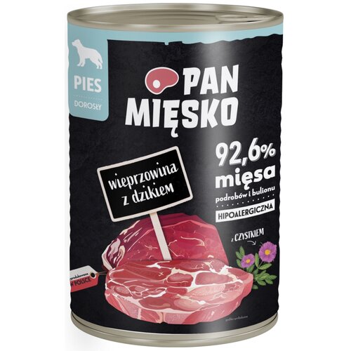 Karma dla psa PAN MIĘSKO Wieprzowina z dzikiem 400 g