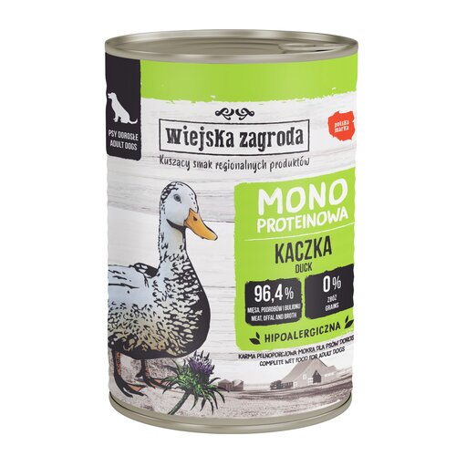 Karma dla psa WIEJSKA ZAGRODA Kaczka 400 g