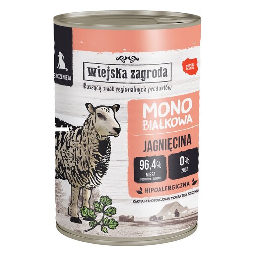 Karma dla psa WIEJSKA ZAGRODA Jagnięcina 400 g