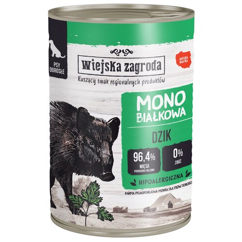 Karma dla psa WIEJSKA ZAGRODA Dzik 400 g