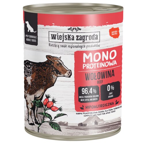 Karma dla psa WIEJSKA ZAGRODA Wołowina 800 g