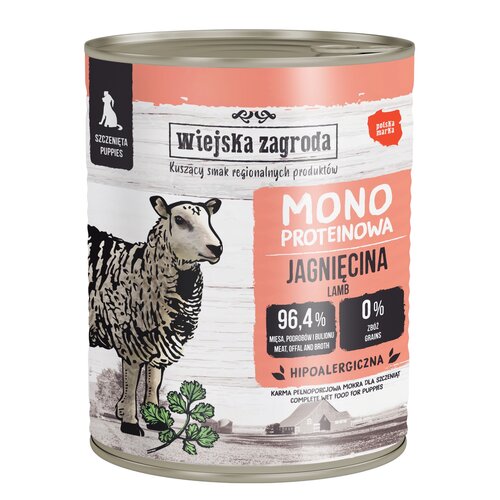Karma dla psa WIEJSKA ZAGRODA Jagnięcina 800 g