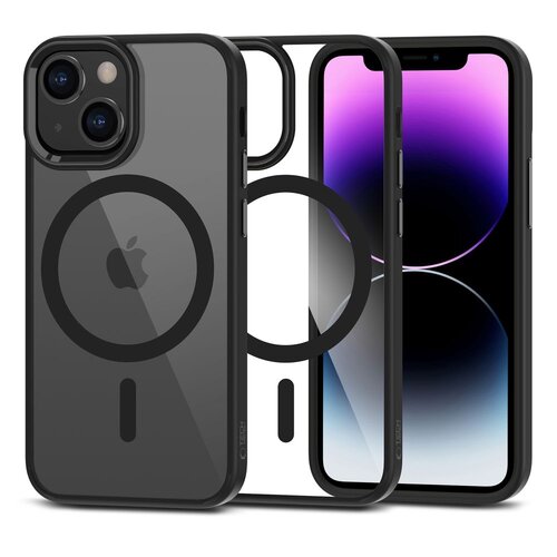 Etui TECH-PROTECT MagMat MagSafe do Apple iPhone 12 Mini/13 Mini Czarno-przezroczysty