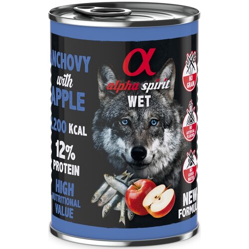 Karma dla psa ALPHA SPIRIT Anchois z jabłkiem 400 g