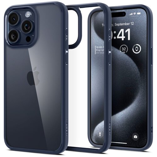 Etui SPIGEN Ultra Hybrid do Apple iPhone 15 Pro Niebieski