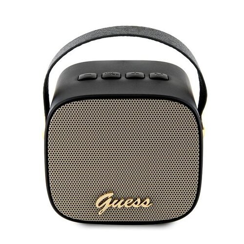 Głośnik mobilny GUESS Speaker Mini 4G Leather Script Logo Czarny