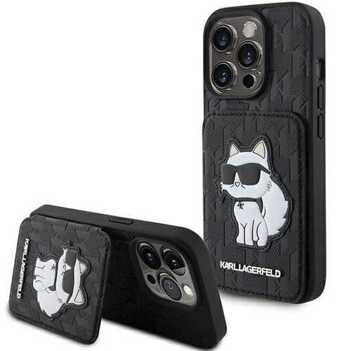 Etui KARL LAGERFELD Saffiano Cardslots do Apple iPhone 15 Pro Max Czarny