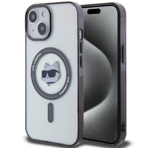 Etui KARL LAGERFELD IML Choupette's Head do Apple iPhone 14/15 Plus Przezroczysty