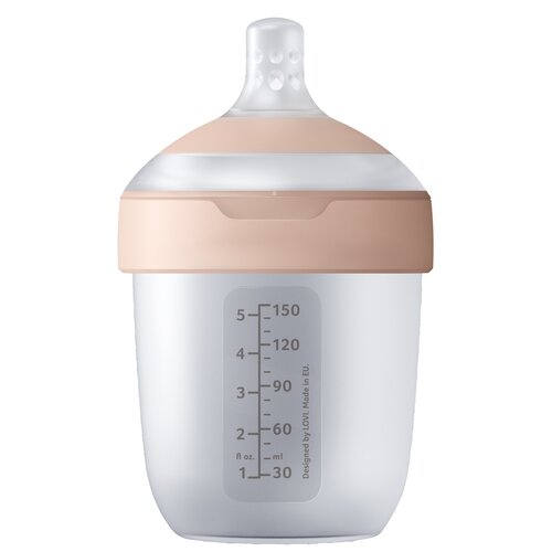 Butelka LOVI Mammafeel 150 ml Przezroczysto-pomarańczowy