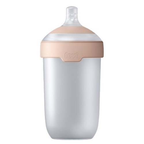 Butelka LOVI Mammafeel 250 ml Przezroczysto-pomarańczowy