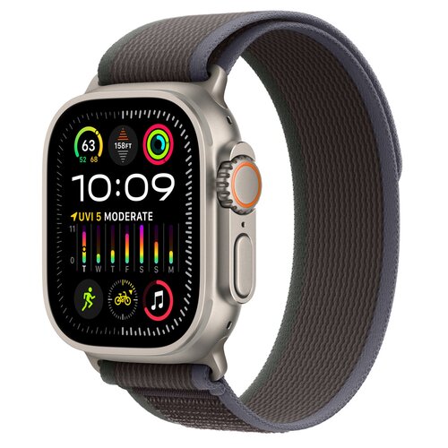 Pasek do Apple Watch (44/45/49 mm) S/M Czarno-niebieski