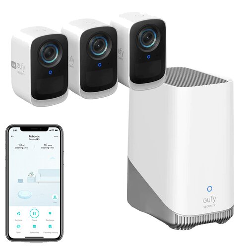 Kamera EUFY eufyCam 3C Zewnętrzna, Wi-Fi (3 szt.) + Stacja bazowa