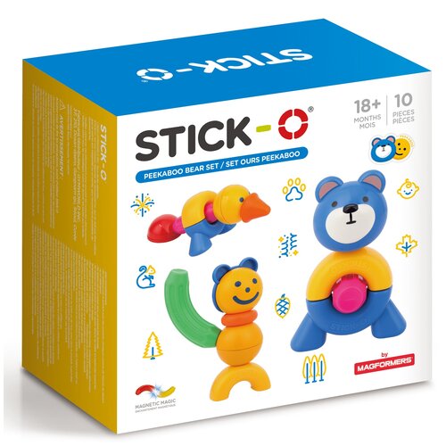 Klocki magnetyczne MAGFORMERS Stick-O Z niedźwiedziem 005-902009
