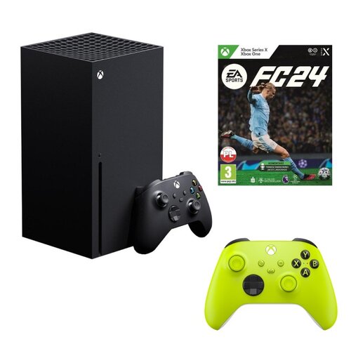 Konsola MICROSOFT Xbox Series X + Gra Xbox EA Sports FC 24 + Kontroler MICROSOFT bezprzewodowy Xbox Electric Volt