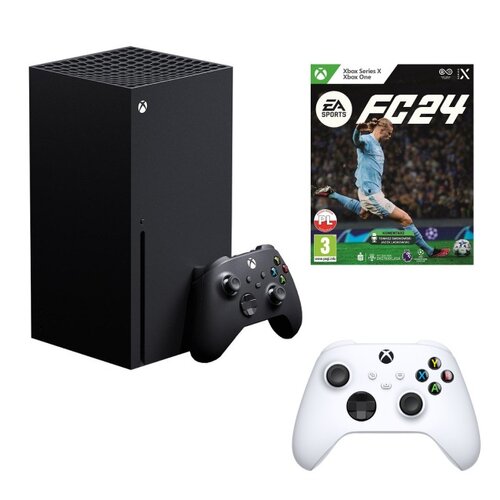 Konsola MICROSOFT Xbox Series X + Gra Xbox EA Sports FC 24 + Kontroler MICROSOFT bezprzewodowy Xbox Robot White